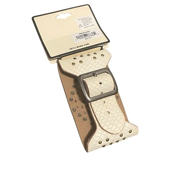 NEW Idyllwind by Miranda Lambert Caprice Ivory White Leather Studded Cuff NWT - Picture 4 of 6